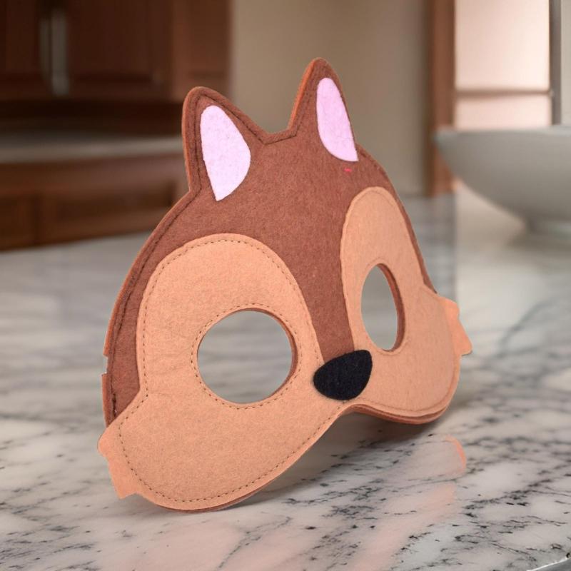 Kind Tier Eichhörnchen Kostüm Halloween Kostüm Zubehör mit Tiermaske Tierohren Stirnband