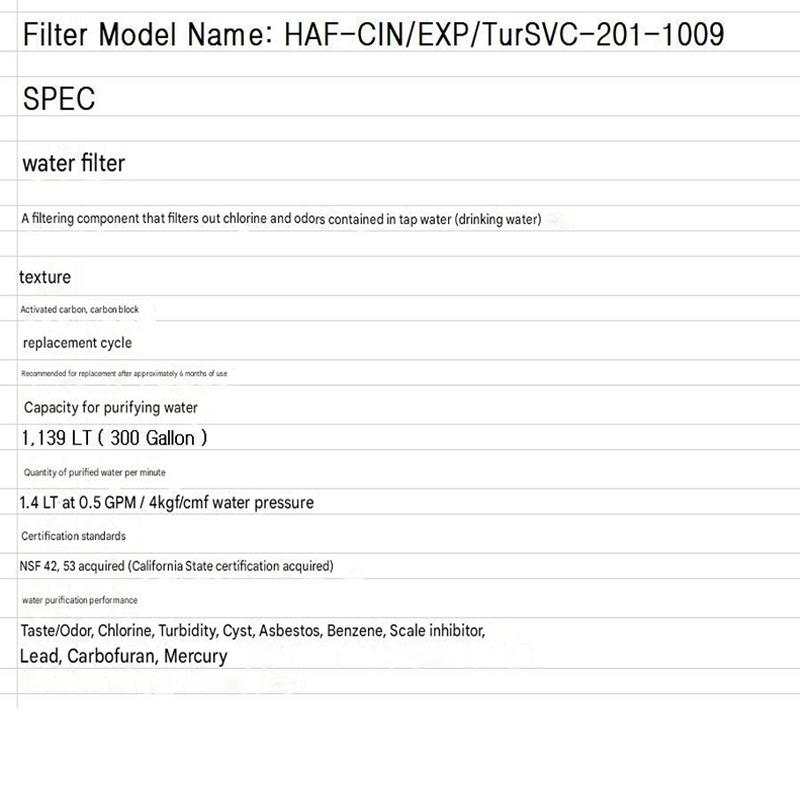 Samsung Genuine Fridge Water Filter HAF-CIN/EXP/SVC-201-1009 Refrigerator Water Purifier