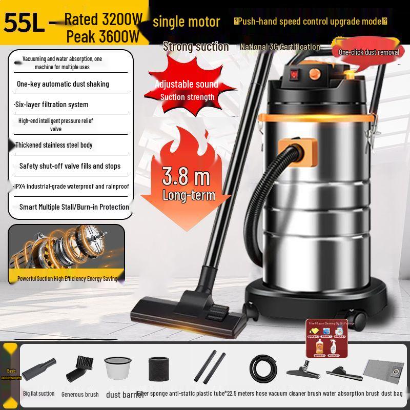 High-Power Industrial Carpet Vacuum Cleaner with Strong Suction and Water Capacity