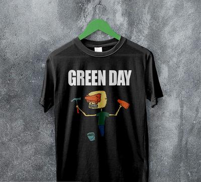 T-shirt nera unisex Green Day caricatura ALBUM nero Tutte le taglie JJ5317