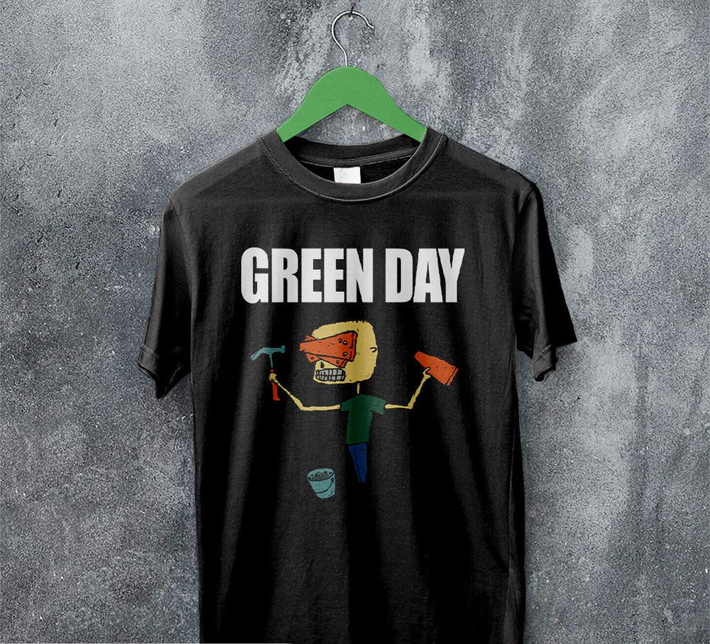 Green Day Band Caricature Black ALBUM T-shirt Unisex All Sizes JJ5317