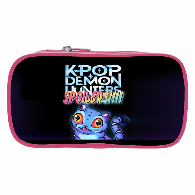 Vlastní růžový K-Pop Dívčí pouzdro na tužky Lovce démonů pro žáky základní školy