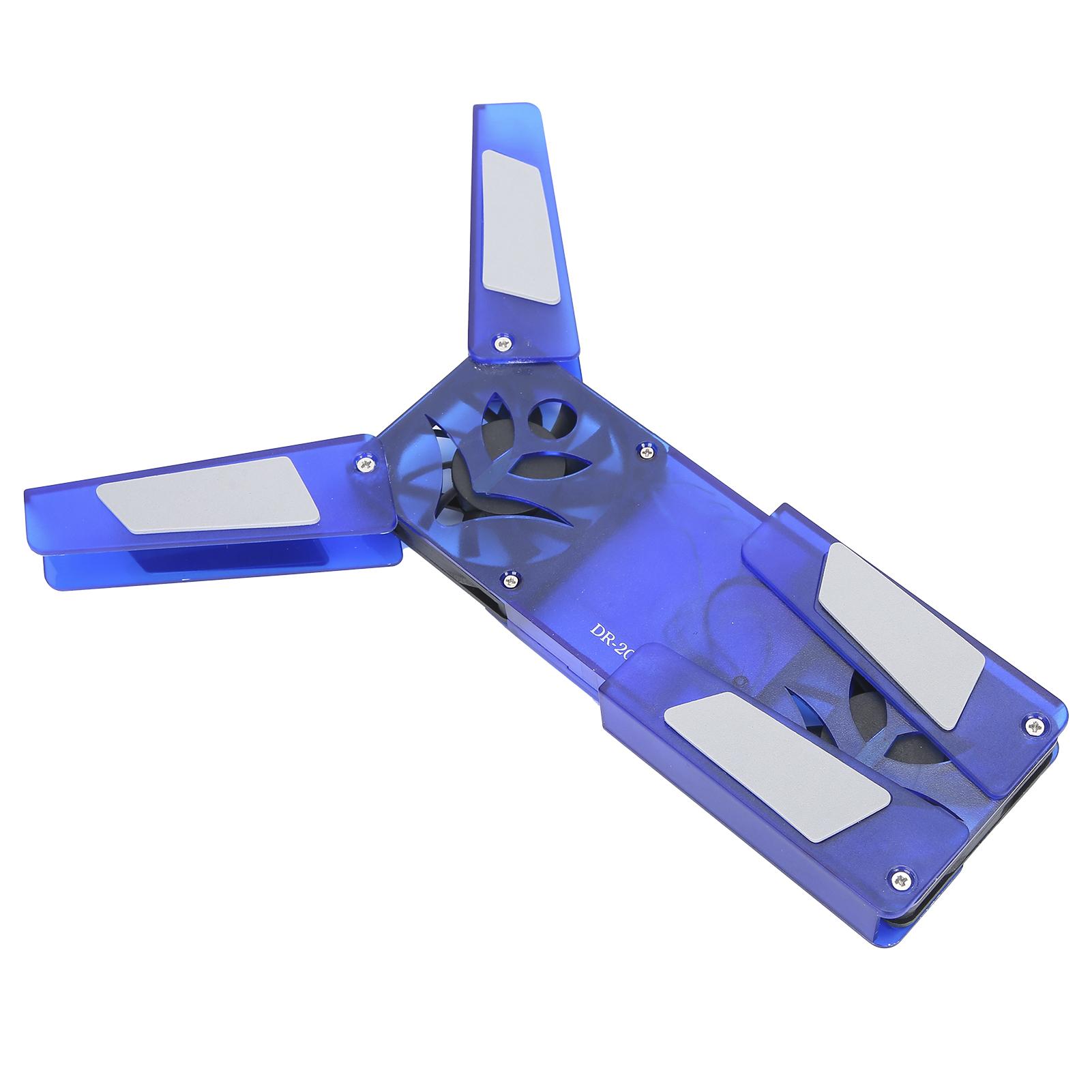 

Охлаждающая подставка для ноутбука с двумя вентиляторами, складная охлаждающая подставка, USB-кабель, компьютерные принадлежности DR‑2008FBlue синий