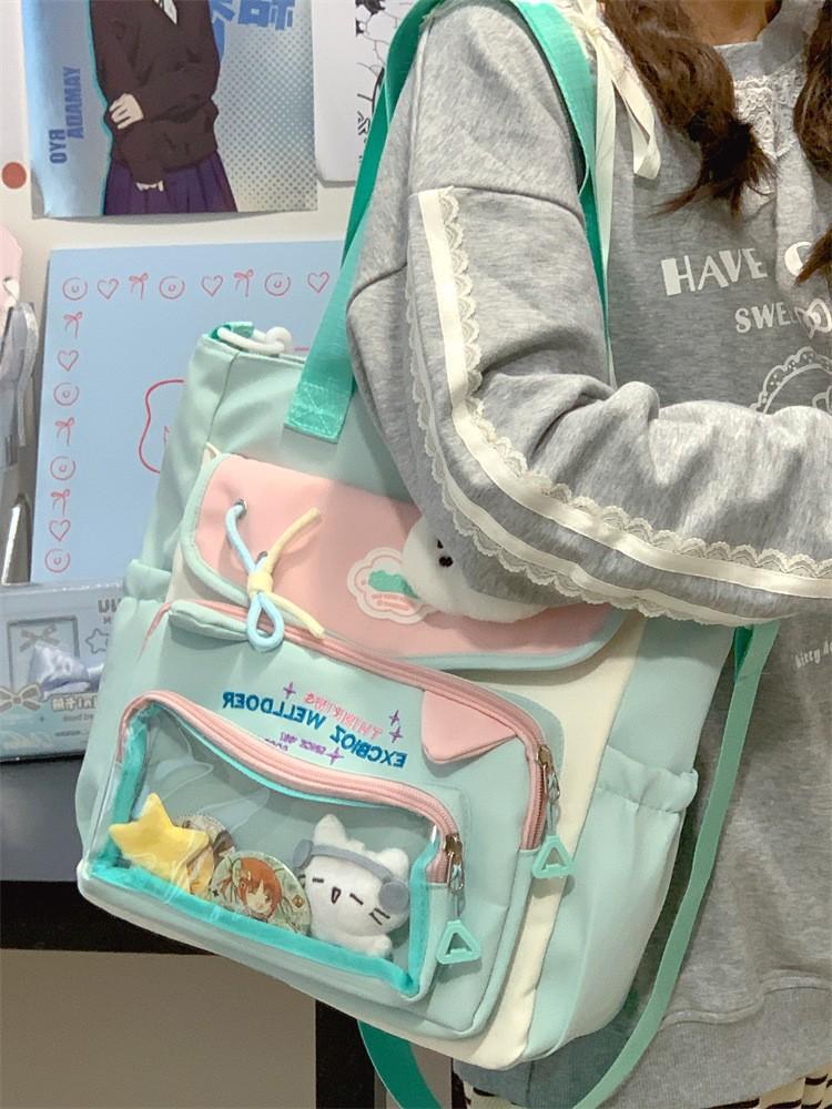 School Bag Contrasting Color School Bag Female High Value Sweet Beauty Child