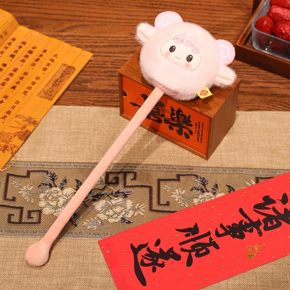Soft Plush Sheep Mascot Massage Hammer Zodiac Sheep Doll Sheep Coin Purse Party Favor