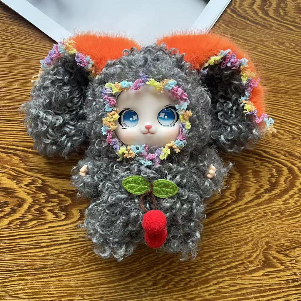 Handmade Curly Long-Eared Plush Doll Car Ornament Toy Gift