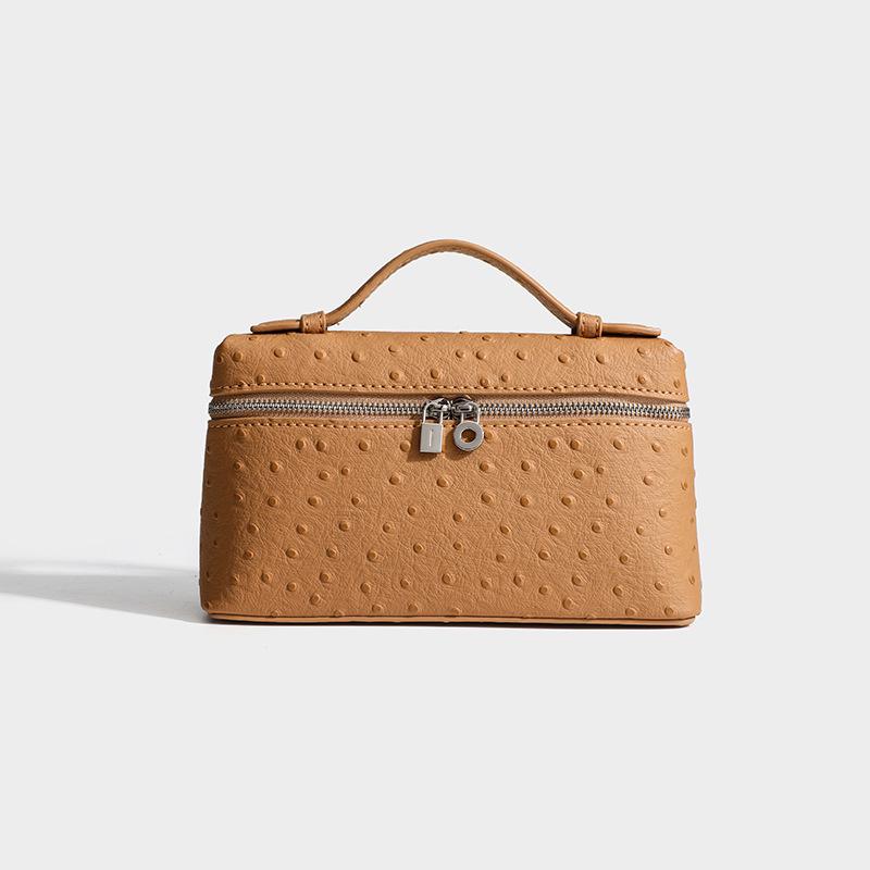 

Лісова зелена ручна жіноча квадратна сумка через плече зі страусиним візерунком Standard Packaging (Hardware with Brand)