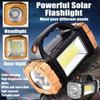 Multi-function Flashlight USB Solar Charging Dual-Purpose Lighting COB Work Light for Hurricane Emergency Hiking Camping