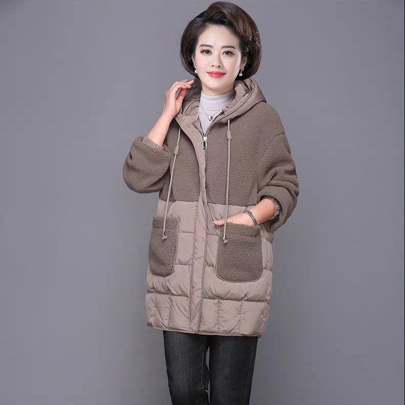 Women's Padded Coat for Autumn and Winter, Suitable for Elderly and Middle-aged Women; Thick and Warm.