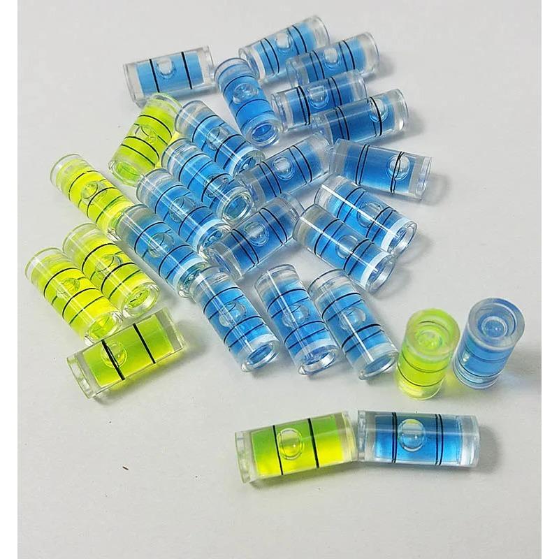 20 STÜCK Zylindrische Kunststoff-Blasenwasserwaagen-Libellen brutto 7*16mm