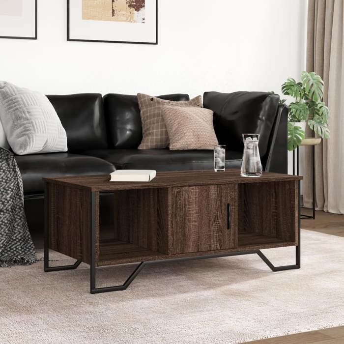 VidaXL Coffee Table Brown Oak 100x51x40 Cm Engineered Wood, Side Table, Living Room Table, Side Table, End Table 848493