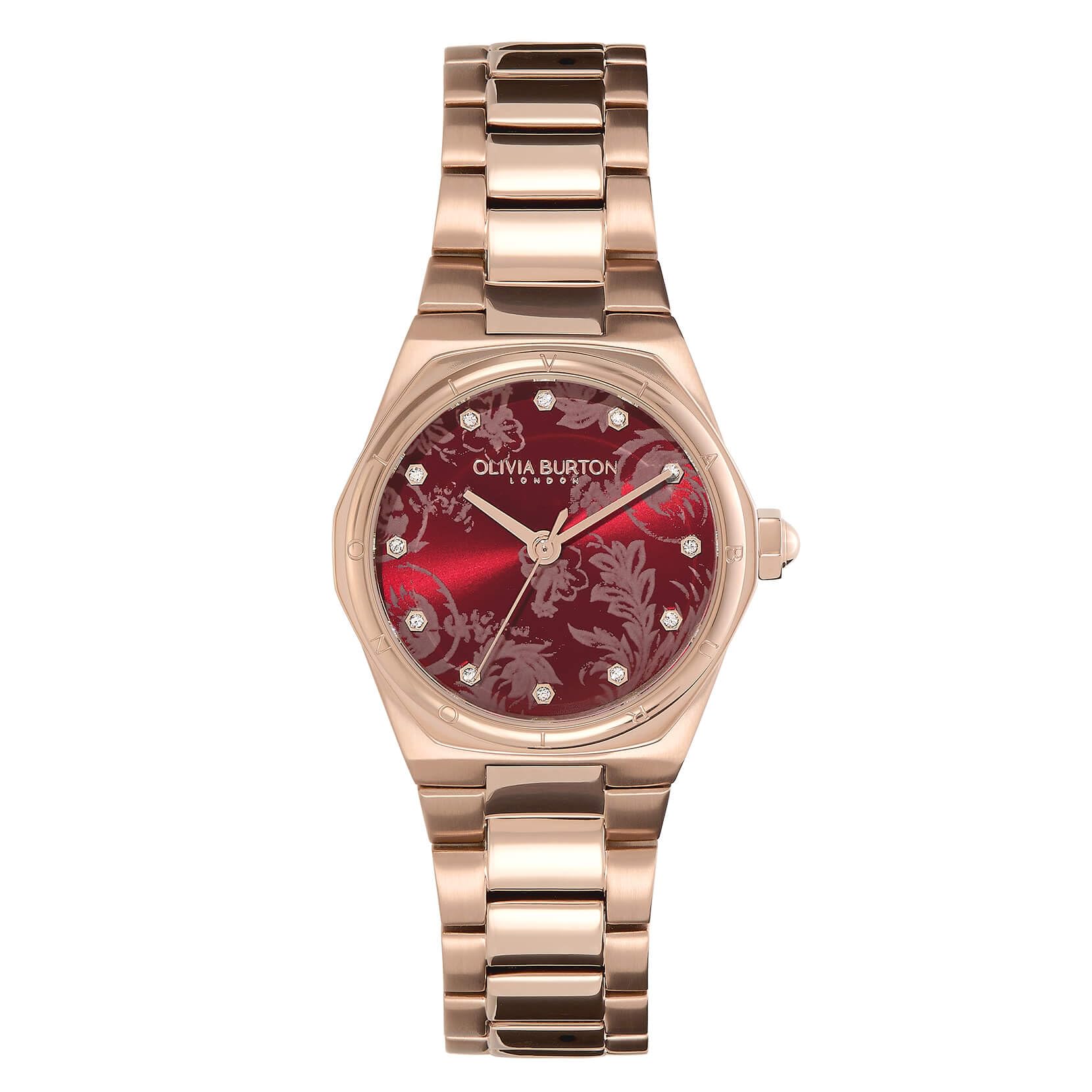 

Авторизованный дилер [OLIVIA BURTON] Часы Olivia Burton женские 24000106 Sports Luxe 28 мм Mini Hexa Cranberry & Carnation Gold Bracelet Watch