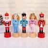 5Pc Handcraft Wood Nutcracker Solider Figures Doll Toy Standing Holiday Party Hanging Fireplace