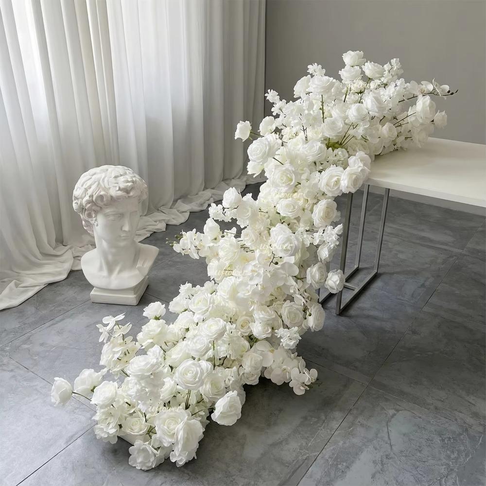 UFlower 200cm Artificial Cherry Blossom Flower Wedding Background Wall Decor Party Wall Decoration Center for Table Stage Home