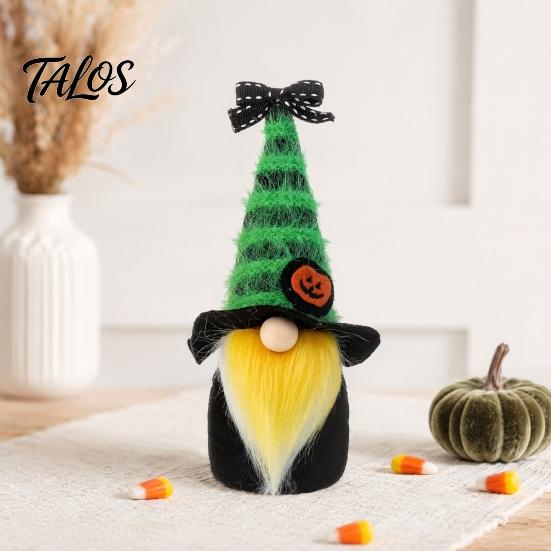 Unique Halloween Ornaments Gnome Decor, Cute Gradient Ghost Figurine, Faceless Statue Holiday Decorations for Party Shelf Table, Spooky Ornament Home