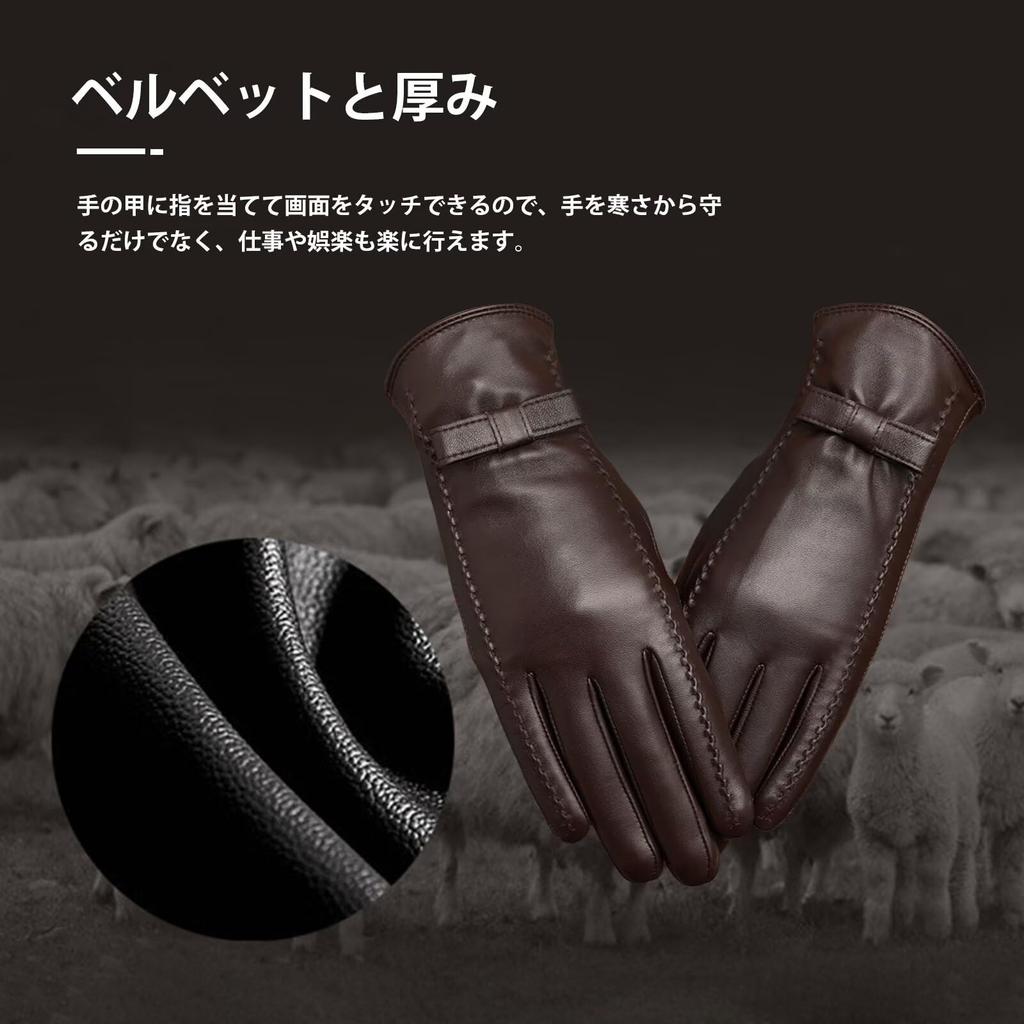 ZVCXOE Leder Smartphone Touchscreen Winter und Warm für und Formell Größe L Damenhandschuhe, Kompatibel, Fleecegefüttertes Schafsleder, Warm, Winddicht,