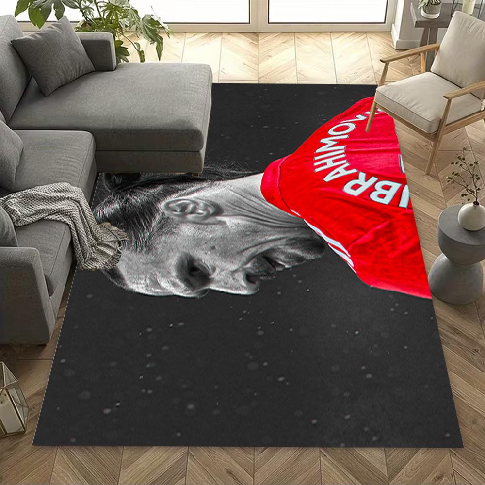Soccer Player Action Area Rug Design for Game Room Hallway Foyer Dormitory Antislip Carpet Anime Office Decor Best for Christmas