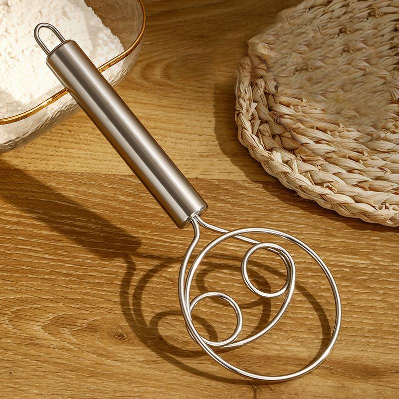 1 Stück Eier Sahne Rührstäbe Doppellöcher Mehl Kuchen Rührer Schneebesen Für Teig Brot Glatte Werkzeuge Spule Mixer Küchenhelfer