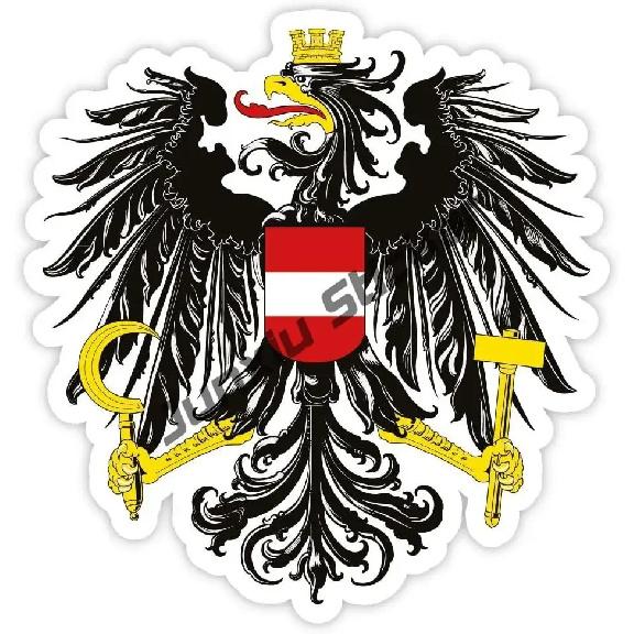 Austria Coat of Arms Republik PVC Sticker Osterreich Decal Germanic Decal Austria Shield National Flag Sticker Car Accessories 10cm
