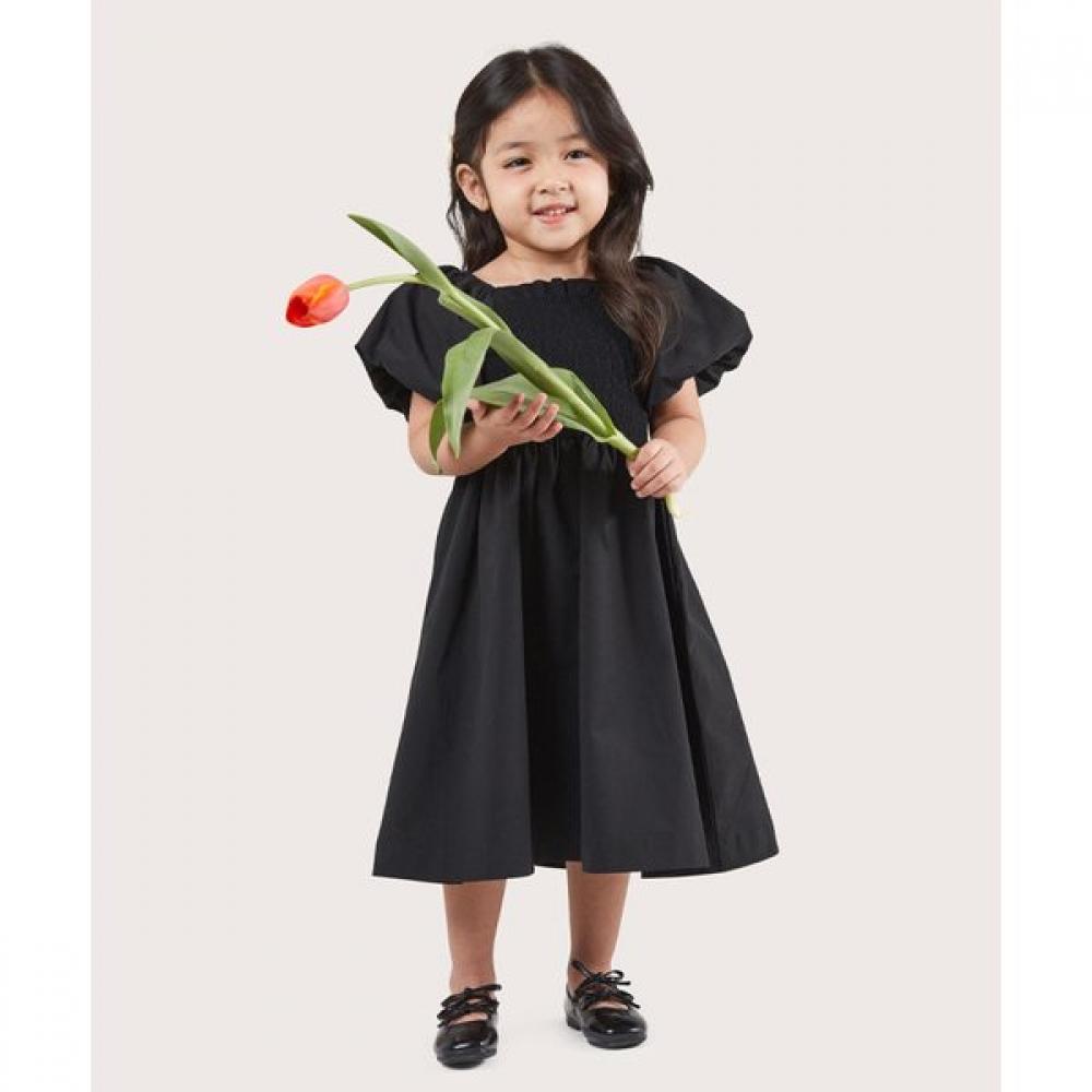 2nd Skin Kids Smocking Banding Puff Dress Ngysd1201