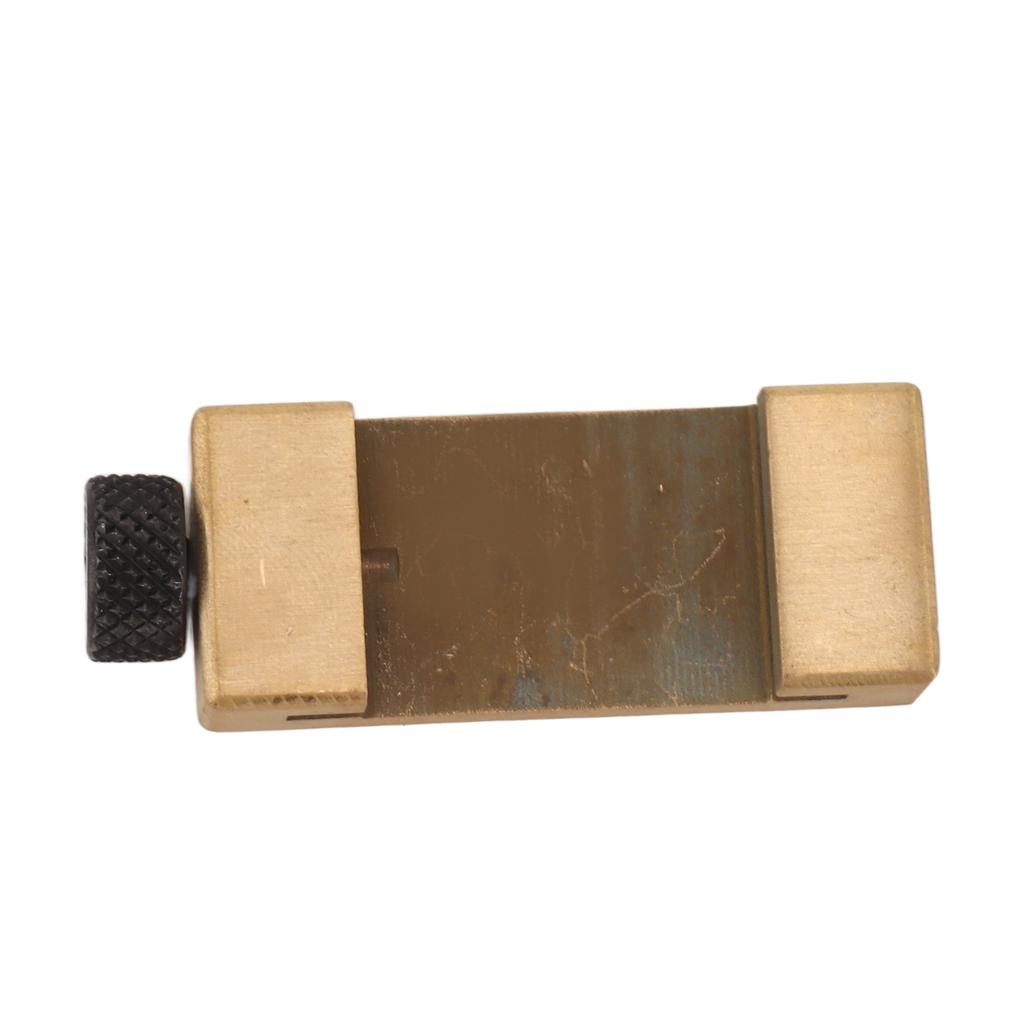 Steel Ruler Positioning Tool Woodworking Brass Locator Steel Ruler Fixed Block for Measurement and Marking