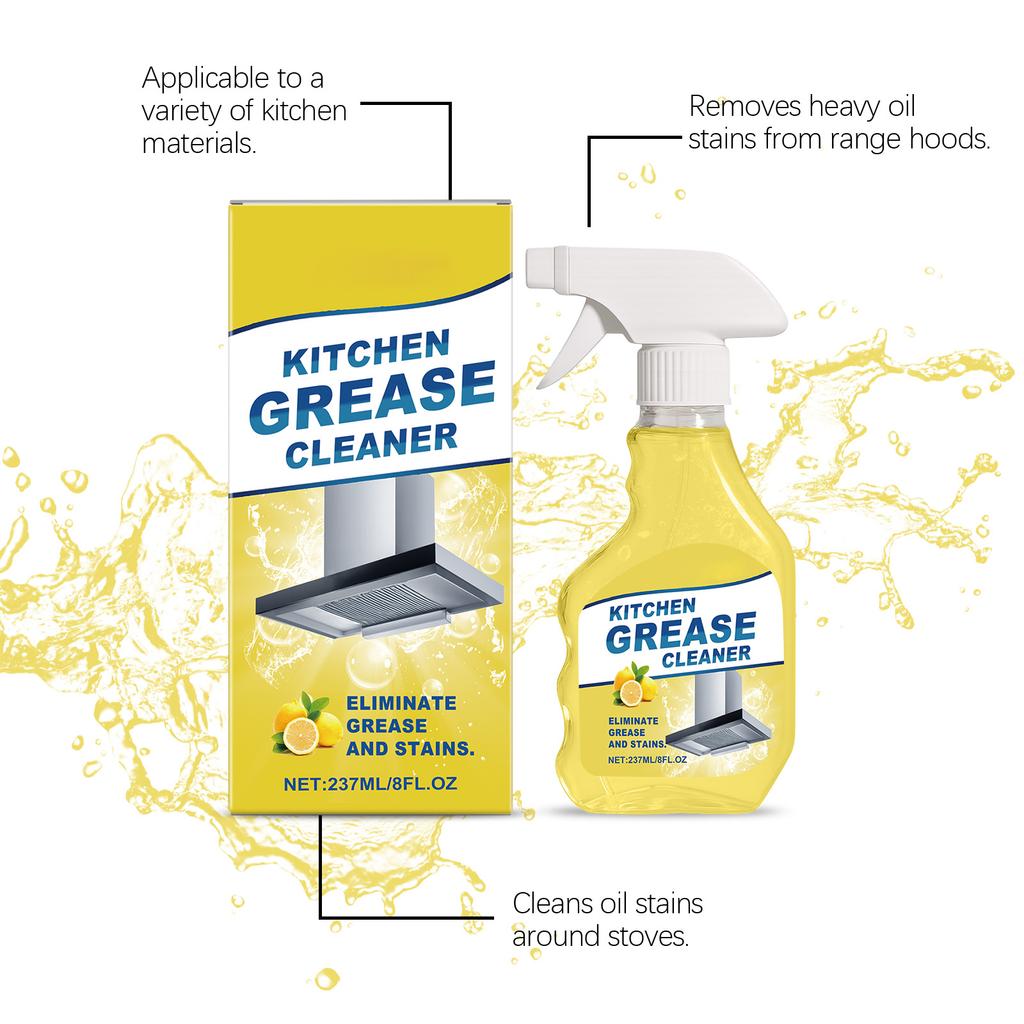 Kitchen Cleaner; Grease Cleaner; Strong Decontamination Spray(237ml)