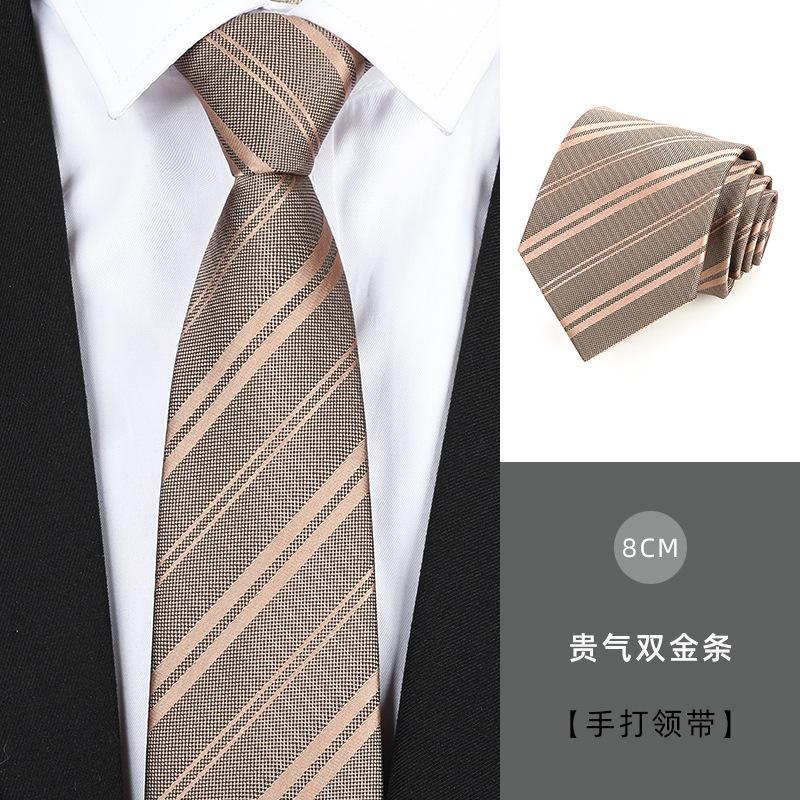 Tie Men'S Dress Business Handsome Blue Strip Zipper Professional Wedding Groom Korean Version Zipper Hand Tie