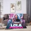 L-Lolas I-Indigos Spanish Singer  Blanket Quality Super Warm  Throw Blanket Winter Airplane Travel Bedroom Funny Bedspread