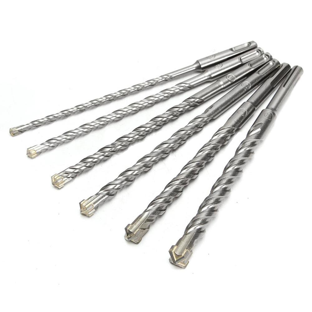 Carbide-Tipped Plus Hammer Drill Bit Set Rotary Concrete Drill Bit Kit Suitable for Concrete Brick Cement Walls Stone