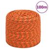 152657 vidaXL Boat Rope Orange 6 Mm 100 M Polypropylene
