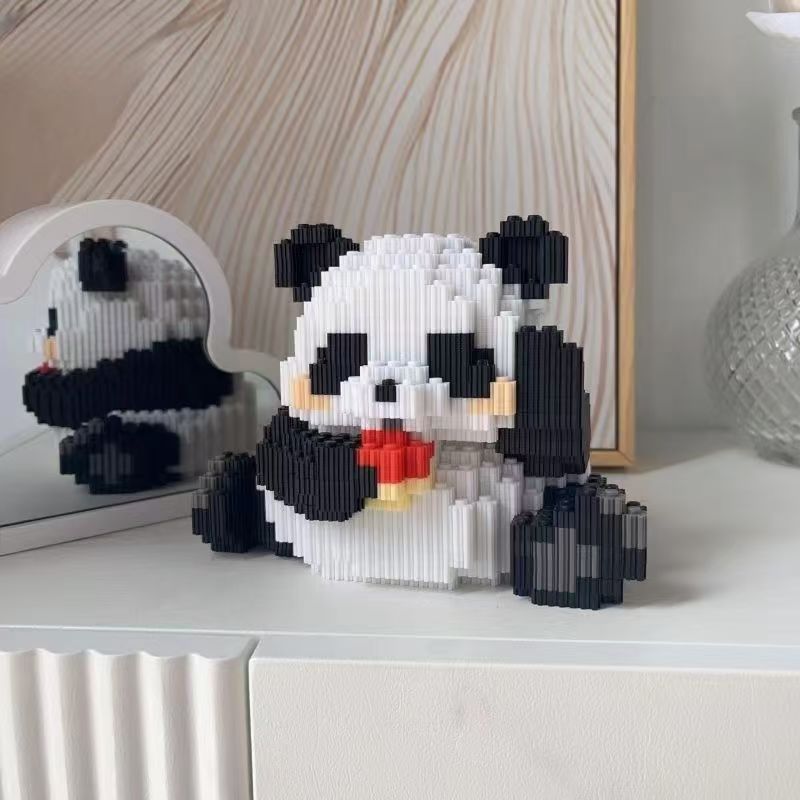 Non-Toxic 89-1023-Piece Cute Panda Building Block Set - Desktop Accessories - Advanced Color Scheme - Valentine'S Day Thanksgiving Halloween Christmas