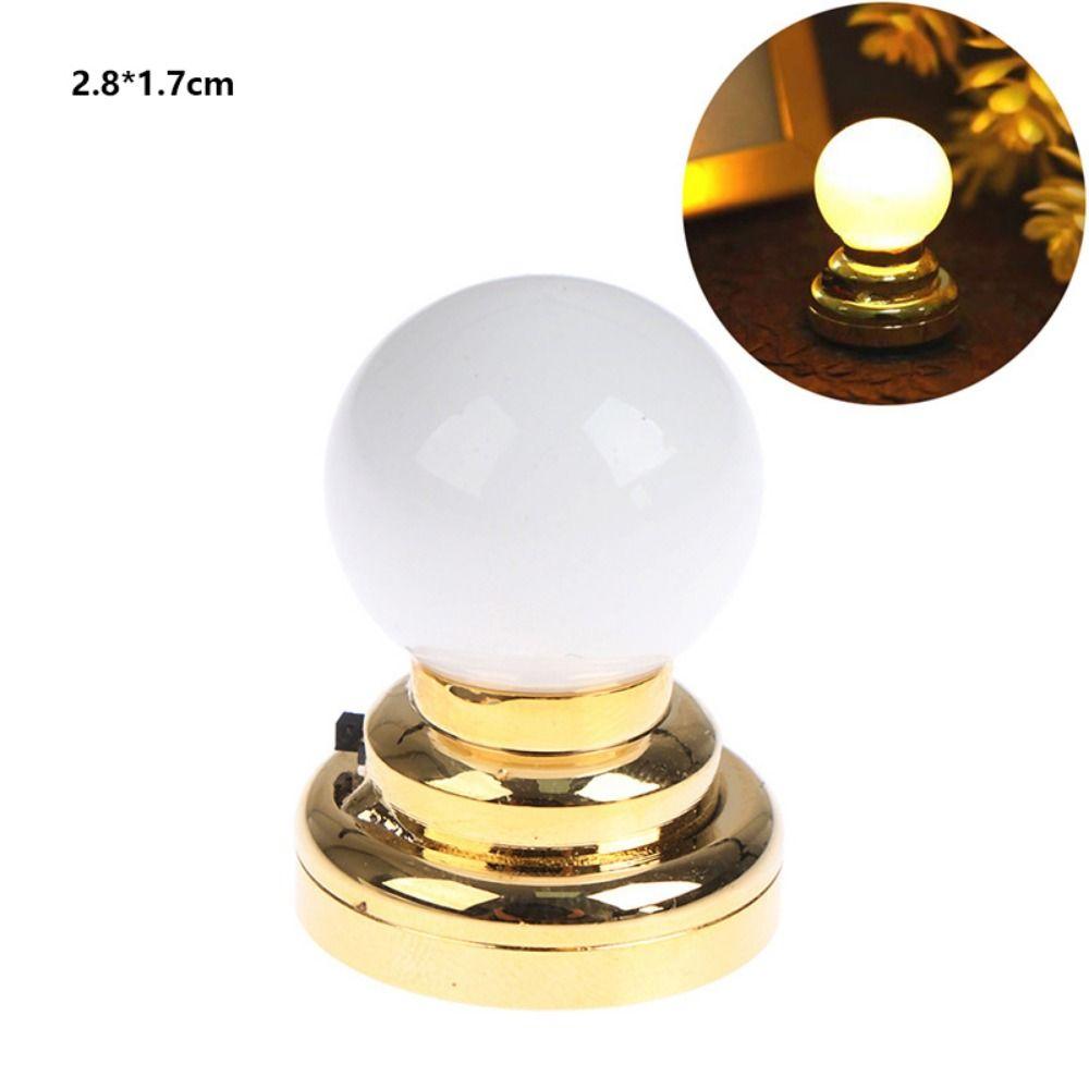 Mini Miniature LED Golden Light 1:12 Ceiling Lamp Chandelier Doll House Accessories