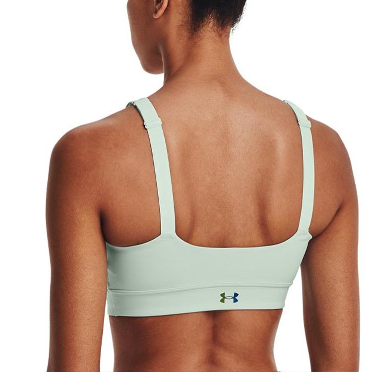 Under Armour Logo Training Sports Bra Women Underwear Green 1361028-936
