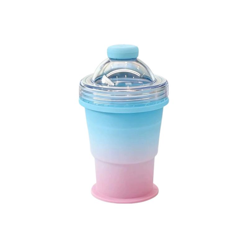 

2-In-1 Collapsible Silicone Ice Ball Cup Reusable Portable Ice Sphere Mold With Straw Lid For Coffee Juice Drinks A