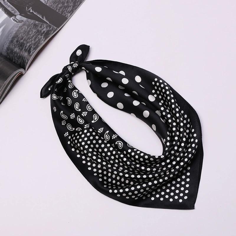 

53cm 100% Silk Men s Luxury Printed Decorated Small Square Scarf Foulard Hijabs For Men 53x53cm