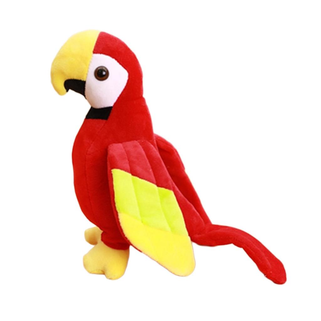 Cartoon Parrot Figure Toy Macaw Pillow Bird Stuffed Animal for Party Favors Room Decoration Children