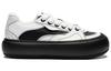 Li Ning Cream Puff Platform Cushioning Low Top Skateboard Shoes Women's White Black AZGU012-2