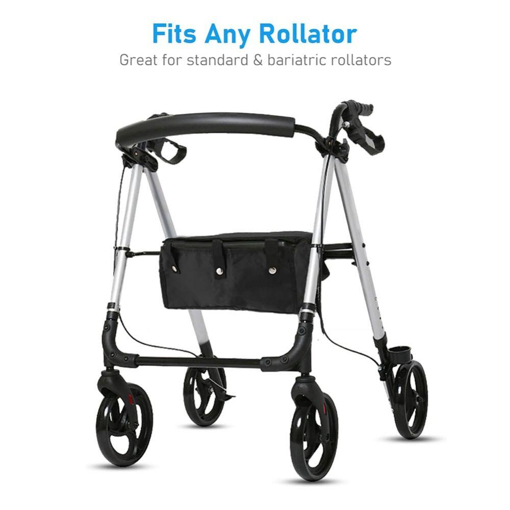 Portable Foldable Rollator Walker Basket Large Capacity Reusable Under Seat Pouch Wheelchair Storage Pouch Four Wheel Rollator