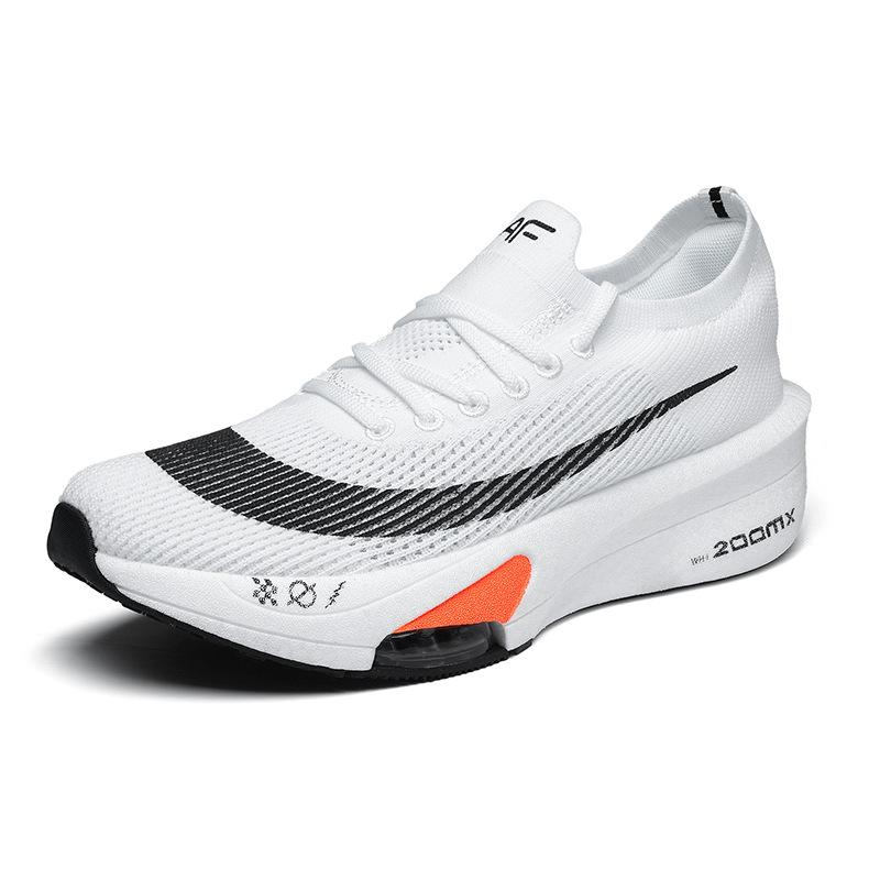 Air cushion couple racing marathon running shoes fly-woven mesh running shoes student sports and leisure shoes