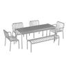 WEZHO Outdoor Patio Dining Set with 180cm Table and 4 Chairs