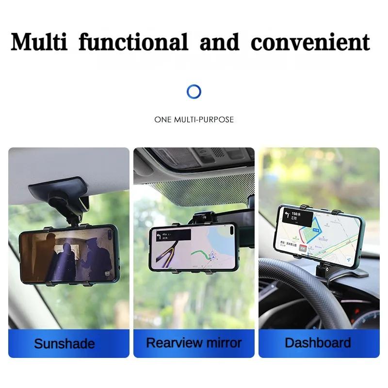 Universal-Autotelefonhalter Armaturenbrett Handy Autohalter Rückspiegel Sonnenblende Schallwand Handyhalterung Clip Auto Gadgets