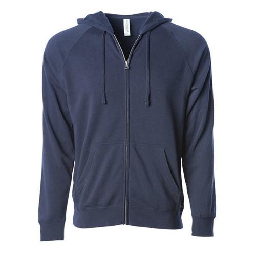 Independent Unisex Adult Midweight Zipped Raglan Hoodie