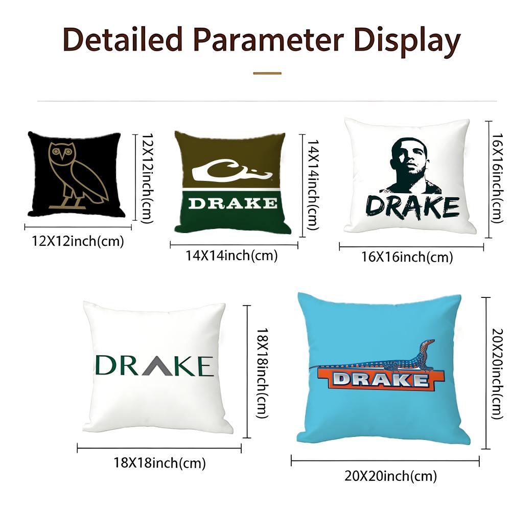Singer - Drake Cushion Cover Cushion Cover Set 4Pcs 50X50 45X45 40X40 Pillowcase Decorative Sofa Home Decor