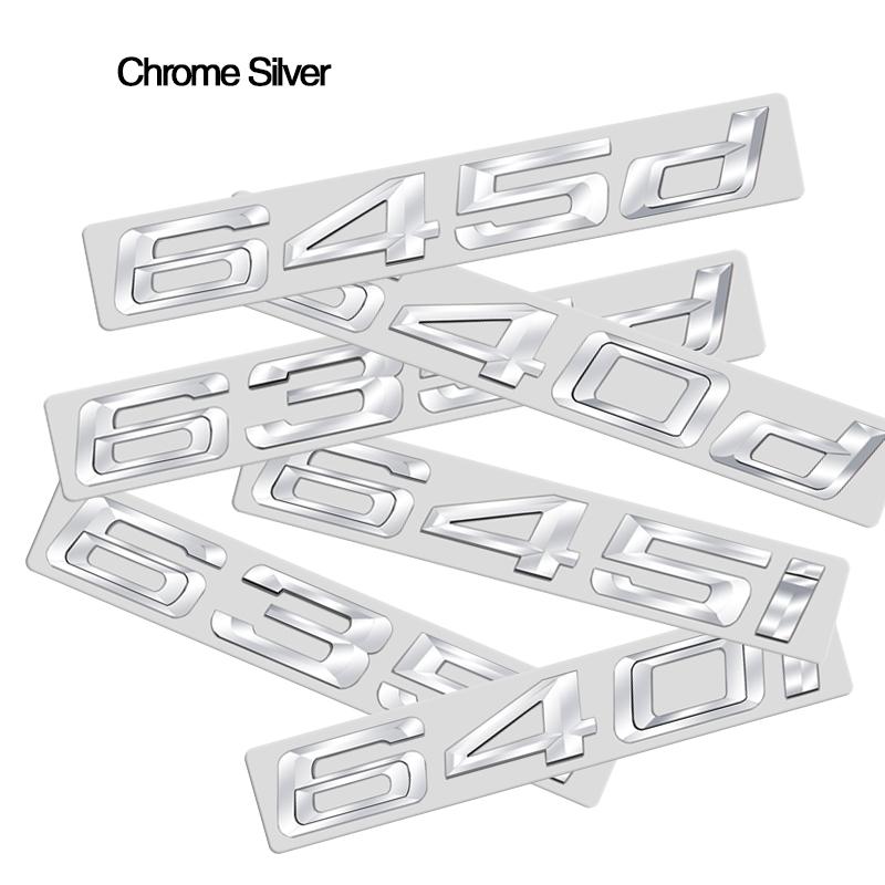 AAAOM1 ABS Emblem Glossy Black Car Sticker Badge Decal Body Trunk Decor for BMW 630i 630d 635d 640i 640d 650i 660d 628i 620i 635i 645i