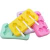 3 Cavities Silicone Ice Cream Mold Reusable Ice Cubes Tray Popsicle Mold with Stick