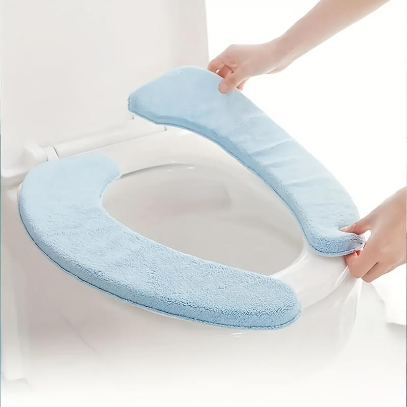 [ Toilet Cushions] Soft Set of Washable Toilet Seat Cushions - Thickened and Comfortable Warm Seat Cover - Easy Installation
