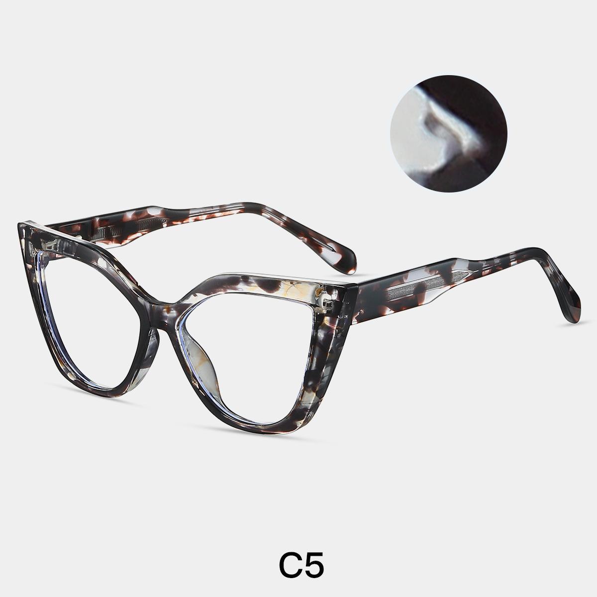 

TR90 Oversized Presbyopia Eyeglasses Glasses Anti Blue Light Blocking Khaki Leopard Womens Eyeglass Frames Optical PC Screen Eyeglasses 0