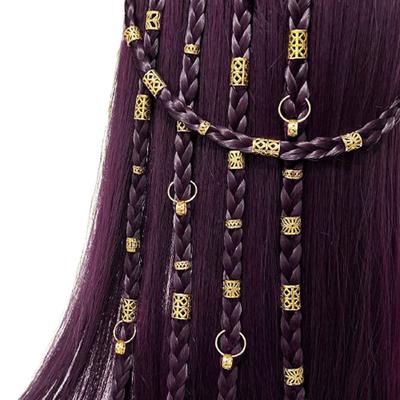 80pcs Dread Locks Hollow Out Hair Ring Hair Braiding Gold and Silver Dreadlocks Beads Multi Style Dirty Braids Hair Braid Tubes