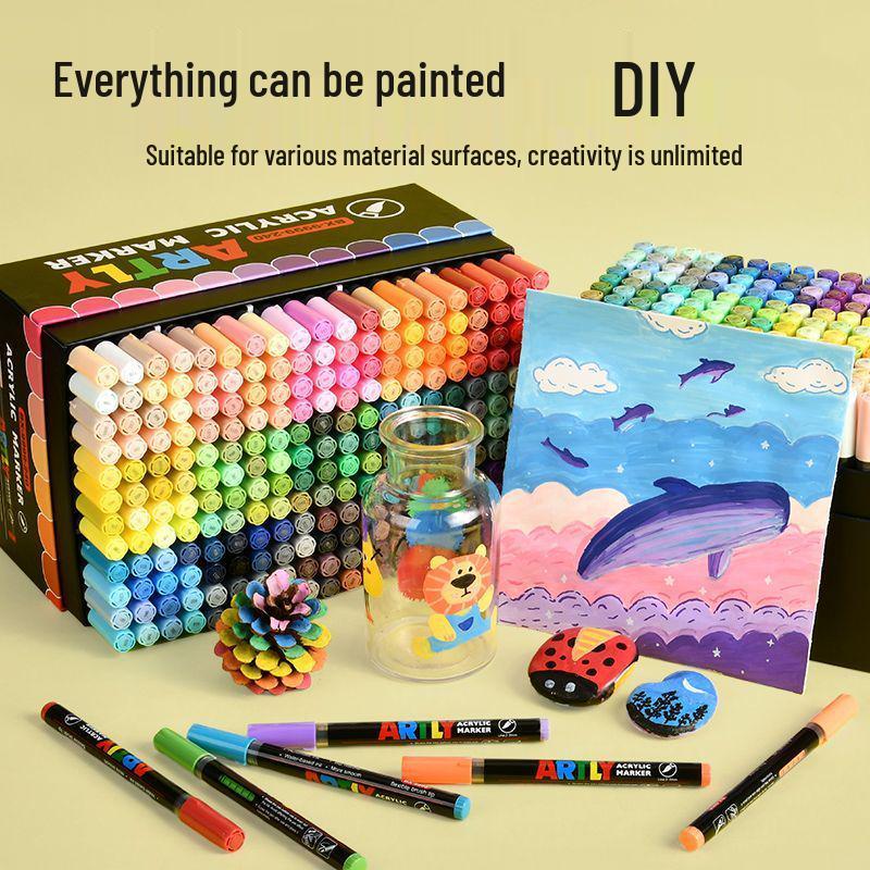 TouchColor Soft Tip Multicolor Acrylic Markers - Perfect for Students & Kids' Art Projects
