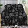 Skull pattern flannel blanket home decoration blanket office lunch break blanket